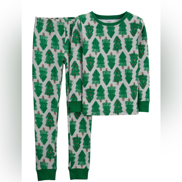 New Carters Christmas Tree Print Pajamas - Picture 1 of 12